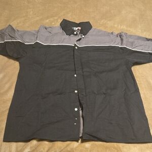 Tri Mountain Racing Men's Two-Tone Casual Button-Down Shirt Large